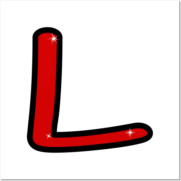 Letter L. Name with letter L. Personalized gift. Abbreviation. Abbreviation. Lettering Wall Art by grafinya